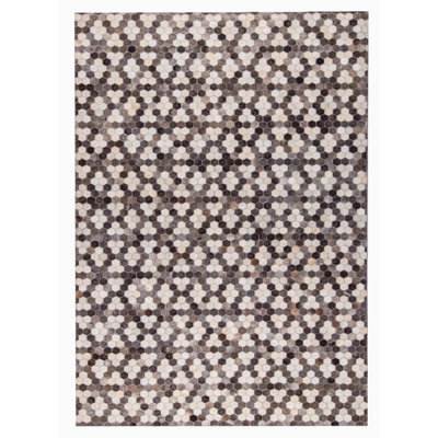 Marymount Cowhide Geometric Indoor Rug