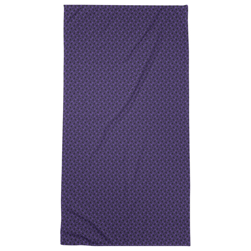 Serviette de bain hexagonale classique en treillis, Bleu/blanc