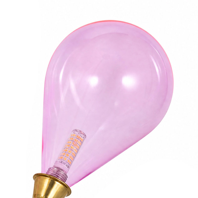 Lustre linéaire moderne à 18 lumières Spoutnik pour salle à manger, Rose