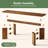Solid Wood Bench, 62.99" Farmhouse Entryway Bench