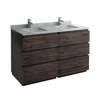 Formosa 60"" Free-Standing Double Sink Bathroom Vanity Set -  Fresca, FCB31-3030ACA-FC-CWH-U