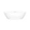 Lussari Standard White Oval Vessel Bathroom Sink with Overflow
