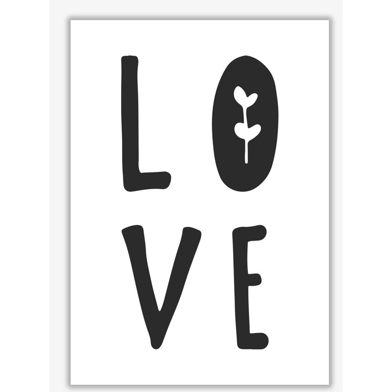 Love - Print, 30 cm H x 21 cm W x 1 cm D, No Frame