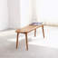 Banc de table en bois de chêne naturel pour salle à manger-989328491