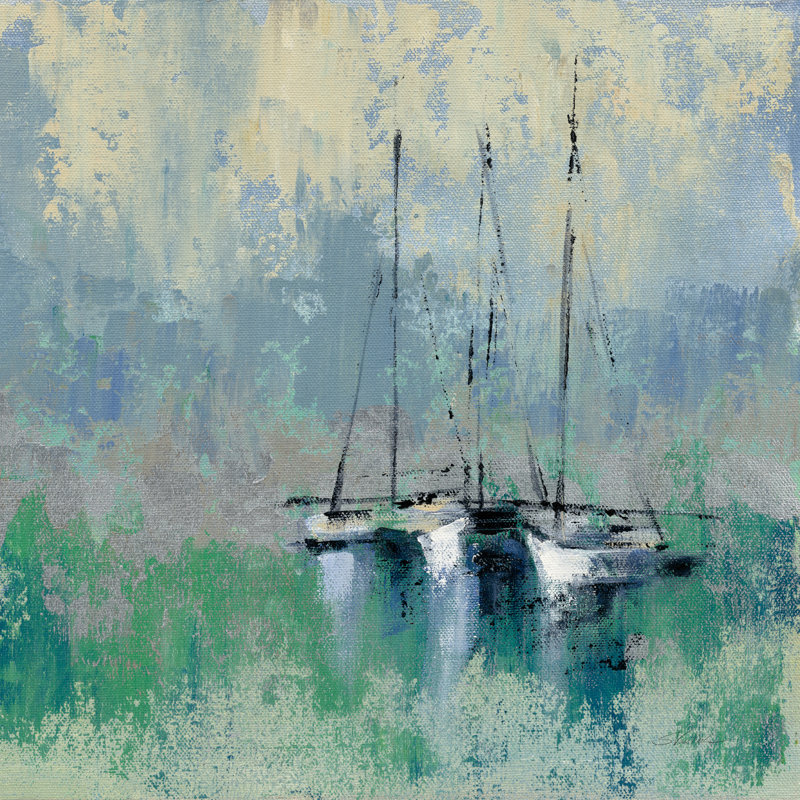 Bateaux dans le port II, H 20 po x l 20 po x P 1,25 po