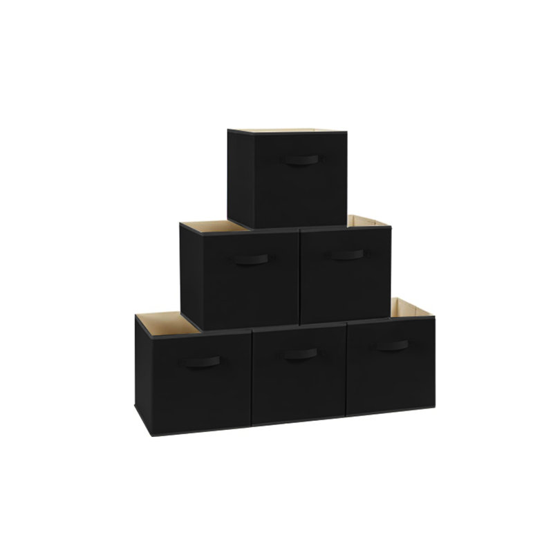 Ensemble de 6 bacs en carton avec rangement