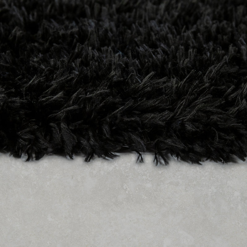 Juliette Non-Slip Bath Rug, 40 x 55cm, Black