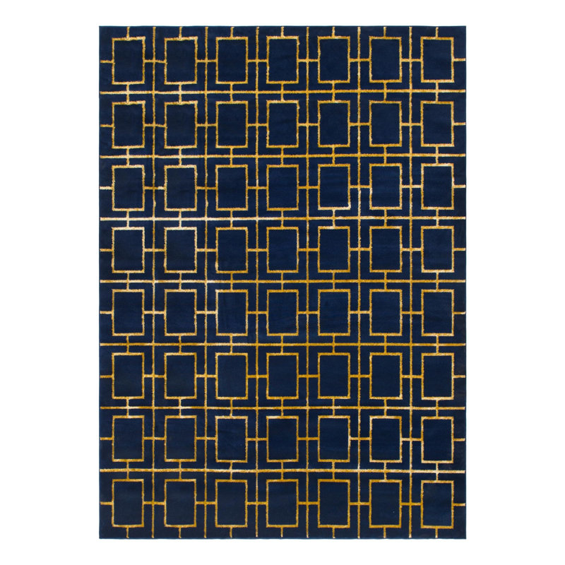 Tapis bleu marine Corando, Rectangle 9 pi x 12 pi