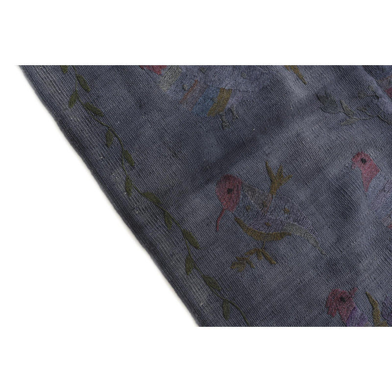 Tapis bleu gris 3 pi 5 po x 4 pi 10 po