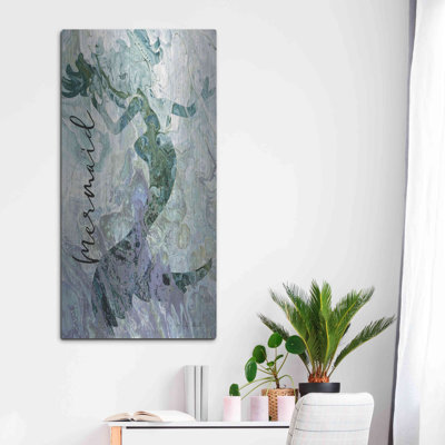 Trinx 'Mermaid' by Cindy Jacobs, Metal Wall Art, 24"x48"