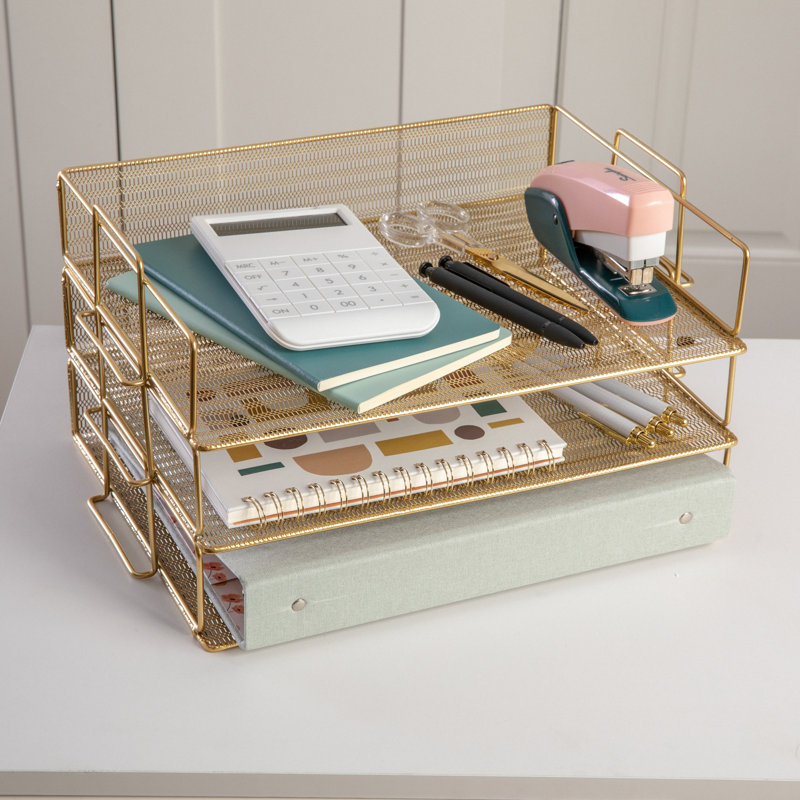 Classeur à lettres et rangement à 3 niveaux Martha Stewart Ryder