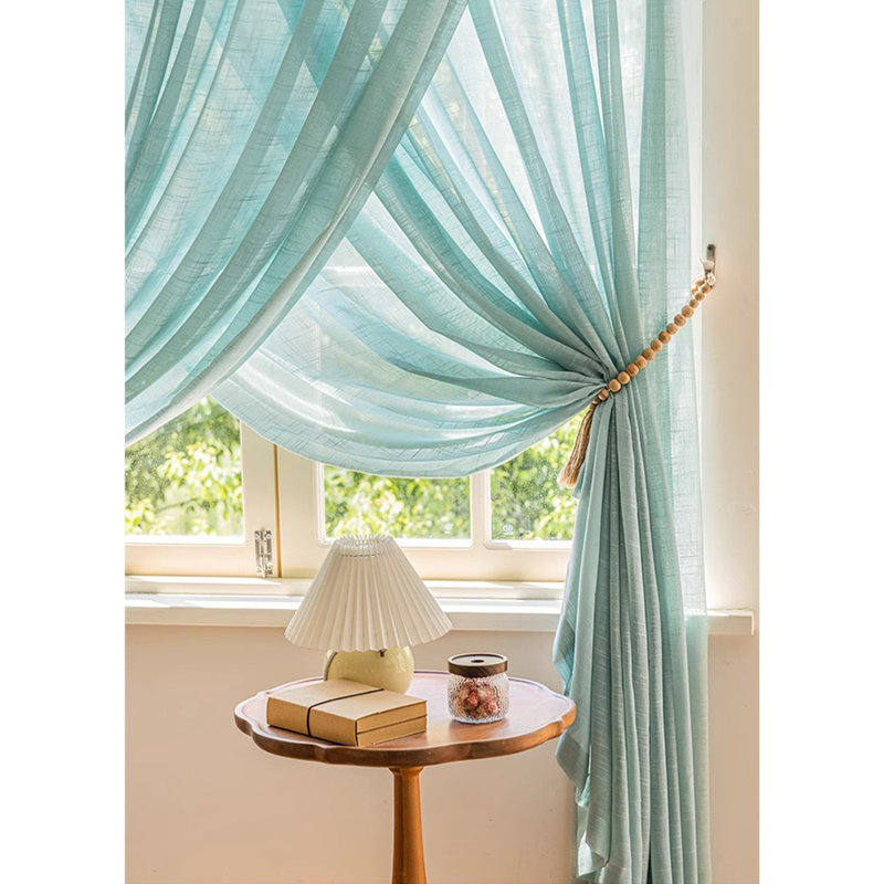 Rideau double couche pour salon 1 panneau de rideau de fenêtre, Bleu