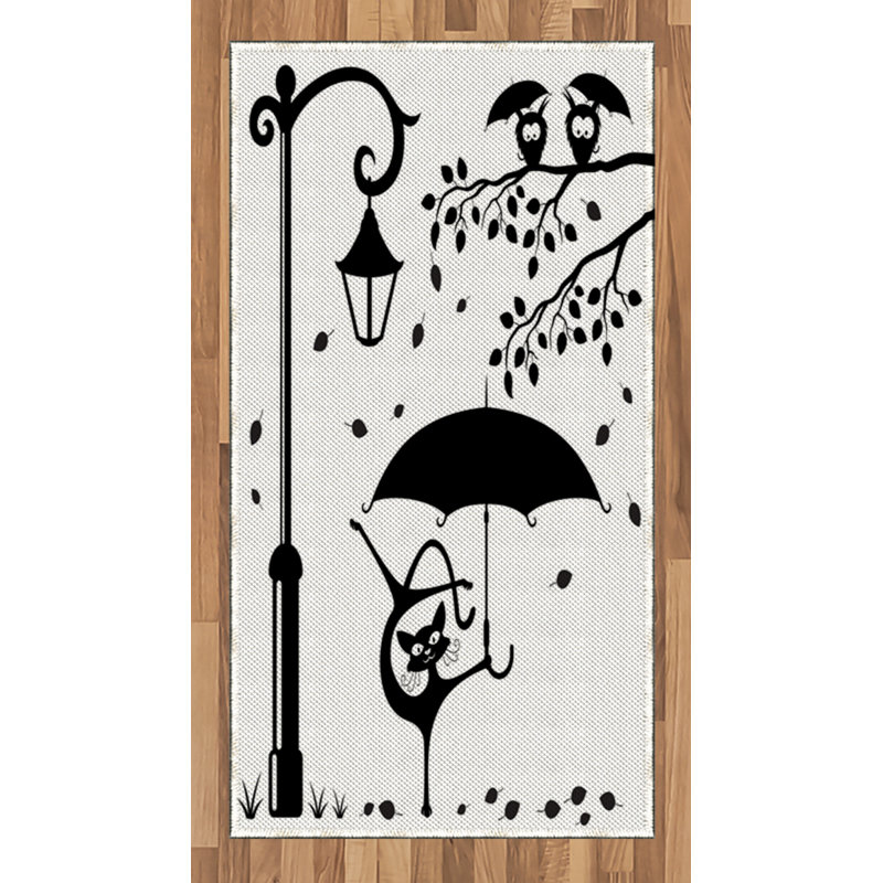 Cat High Density Long Fiber Poly Threads Decorative Area Rug Carpet, Rectangle 2'7" x 5'