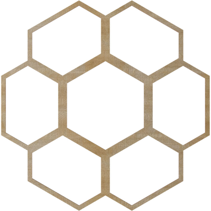 Médaillon de plafond en bois Florin, Hickory, H 40 po x l 40 po x P 0,25 po
