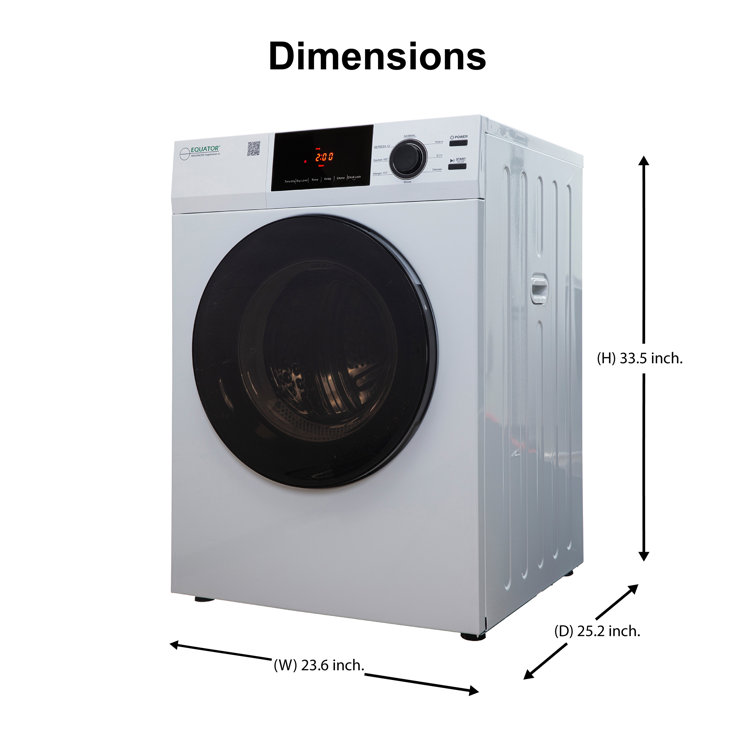 Homhougo 2.65 Cubic Feet Electric Dryer with Sensor Dry White