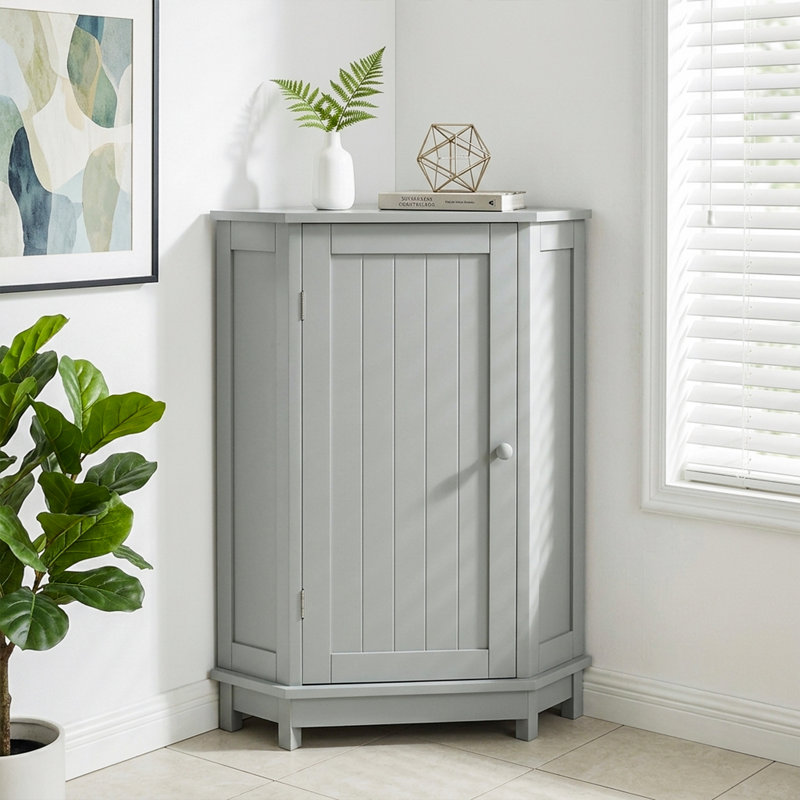 Armoire d'angle avec tablettes réglables