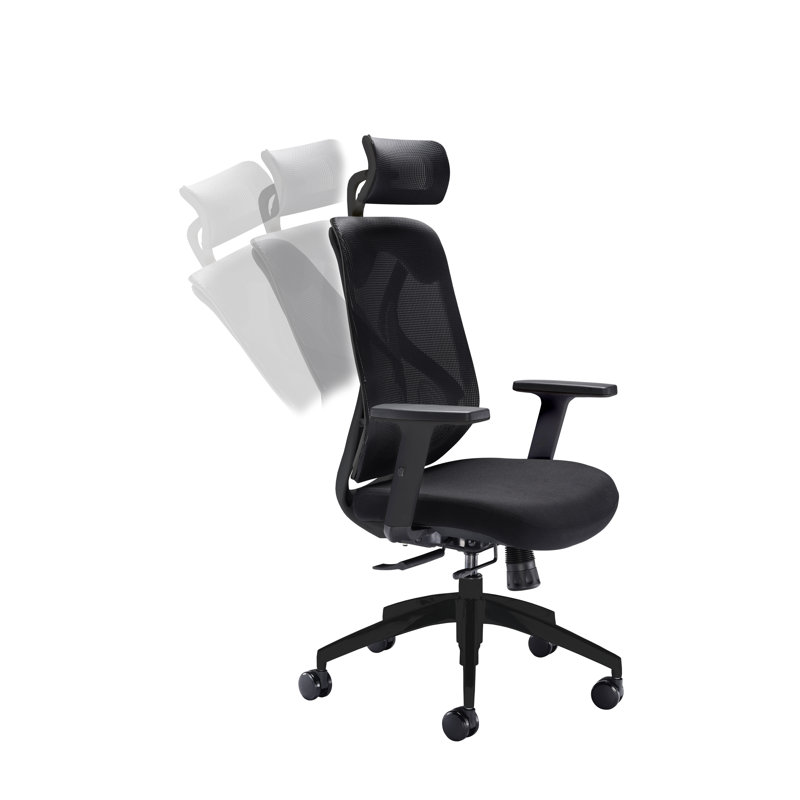 Mesh with Headrest, Black