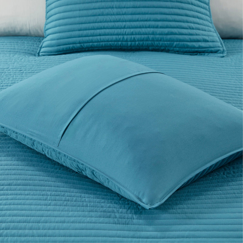 Ensemble d'édredon et de courtepointe 8 pièces, Turquoise, Édredon très grand + 7 pièces supplémentaires