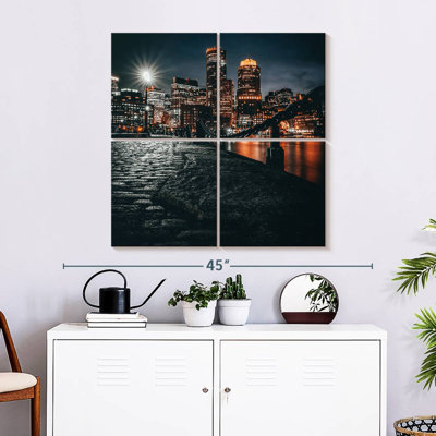 Nicci Night Skyline Of Boston