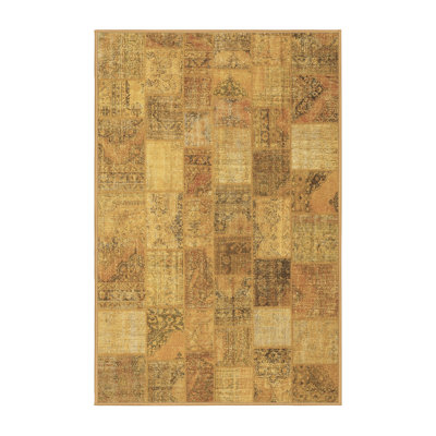 Tapis contemporains brun lavable à la machine 2624