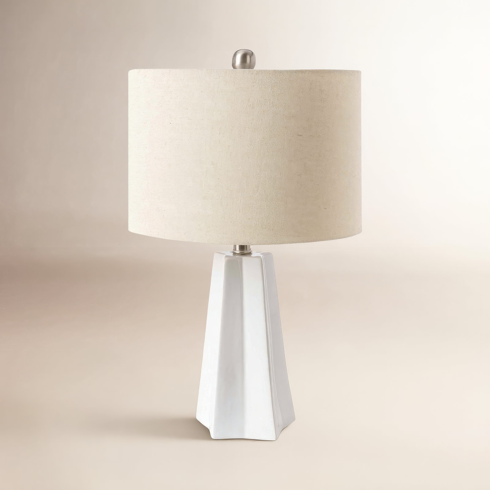 Magalie Ceramic Table Lamp, White