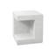 Table d'appoint, h 25 po, intérieur ou extérieur, table d'appoint, table de chevet, bout, carré, chambre à coucher, salon, blanc, contemporain, moderne-1080646557