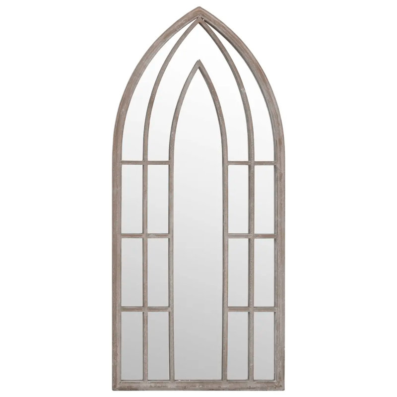 Morales Metal Flat Wall Mirror, 70cm H x 30cm W, Sand