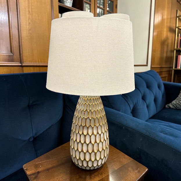 Blue And Gold Ceramic Table Lamp