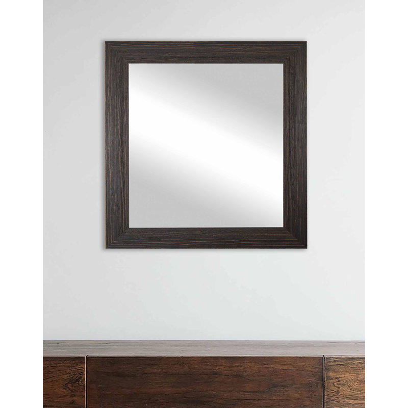 Miroir d'appoint Ommo, 25,75 po x 25,75 po, Expresso