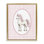 Cadre flottant rose avec licorne vichy, design par Christine Simpson Art