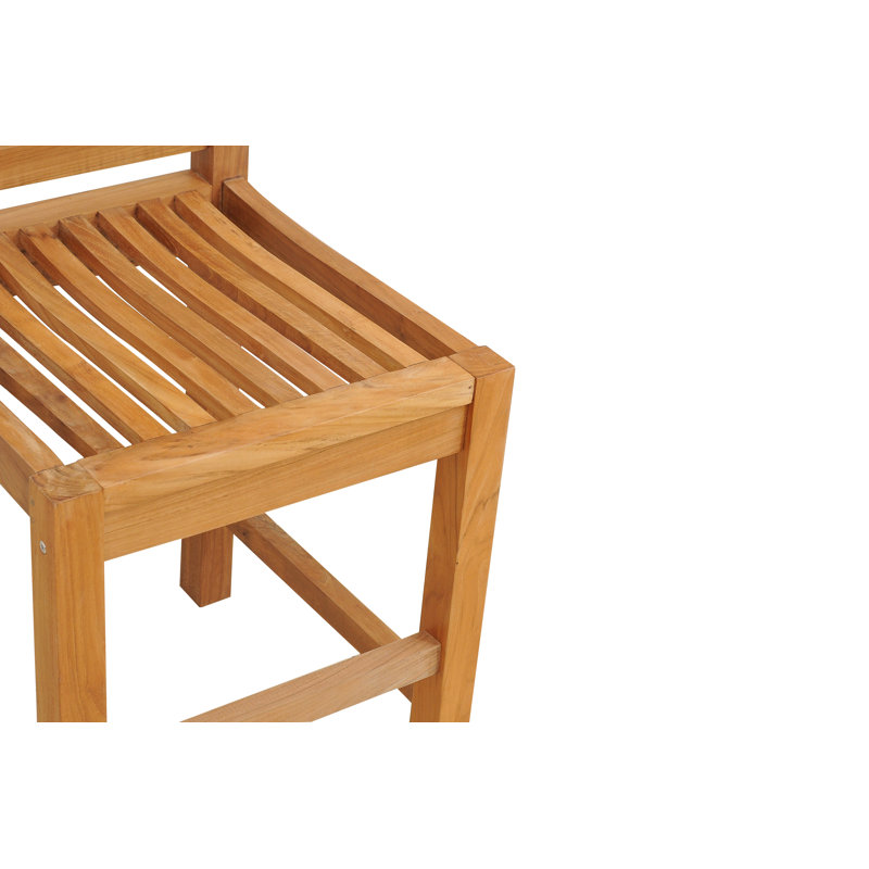Elzas Teak Outdoor Stool, 24.5"