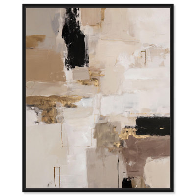 «Neutral Blocks IV», reproduction d'art sur toile, art bohème neutre par Art Remedy