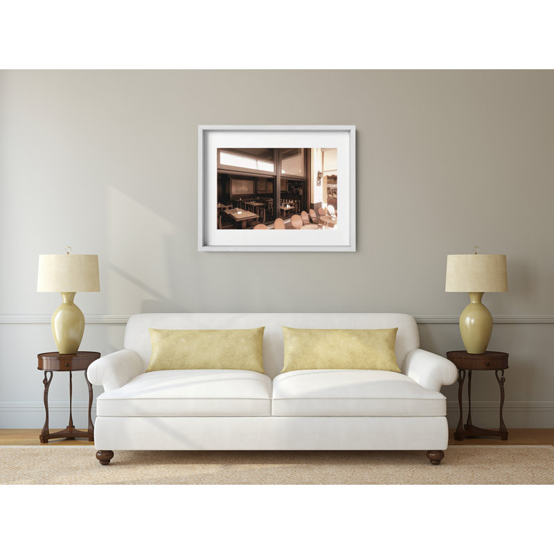 Café Como Print by Joseph Regan, 14" H x 16" W x 0.75" D, White