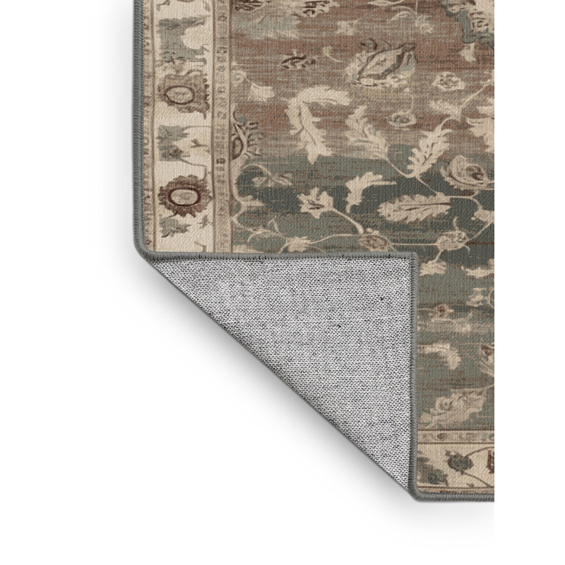 Machine Washable Overdyed Gray Area Rug, Runner 2' x 4'