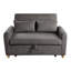 Canapé-lit convertible en velours côtelé marron, 137 cm de large, 94 cm de profondeur, 90 cm de hauteur, 50 kg, dimensions du couchage : 112 x 188 cm, 2 coussins décoratifs, hauteur d'assise : 44 cm, profondeur : 56 cm, largeur : 112 cm, hauteur du dossier : 51 cm, hauteur des pieds : 7 cm