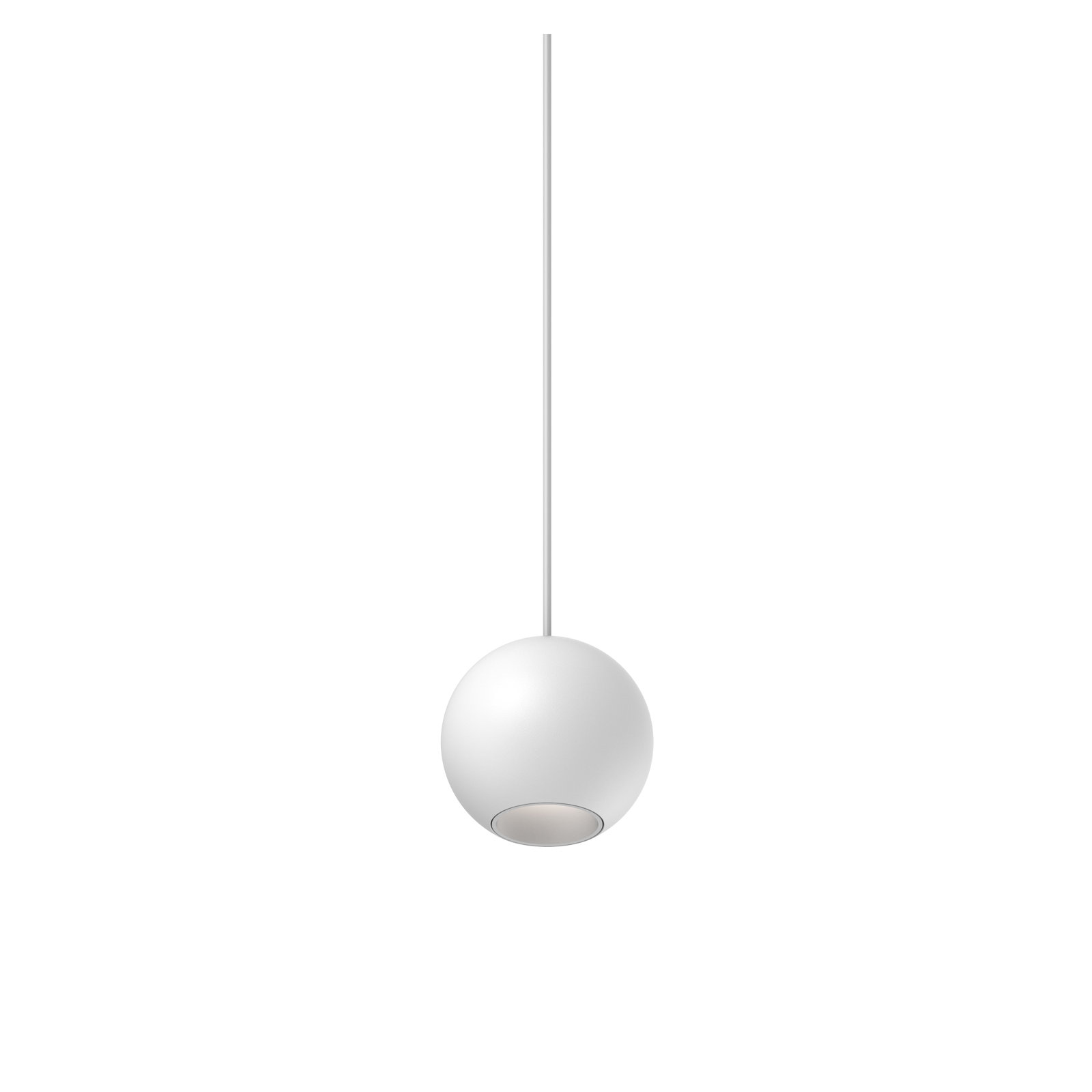 Single Light Metal Dimmable LED Pendant, White, White