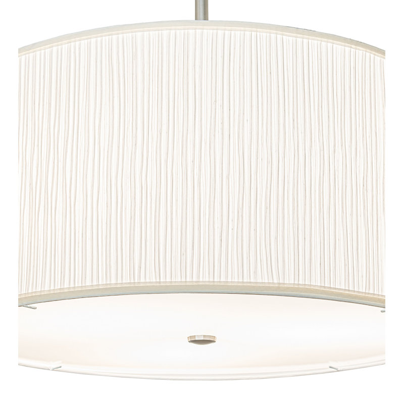 24" Wide Cilindro Mushroom Pleated Textrene Pendant