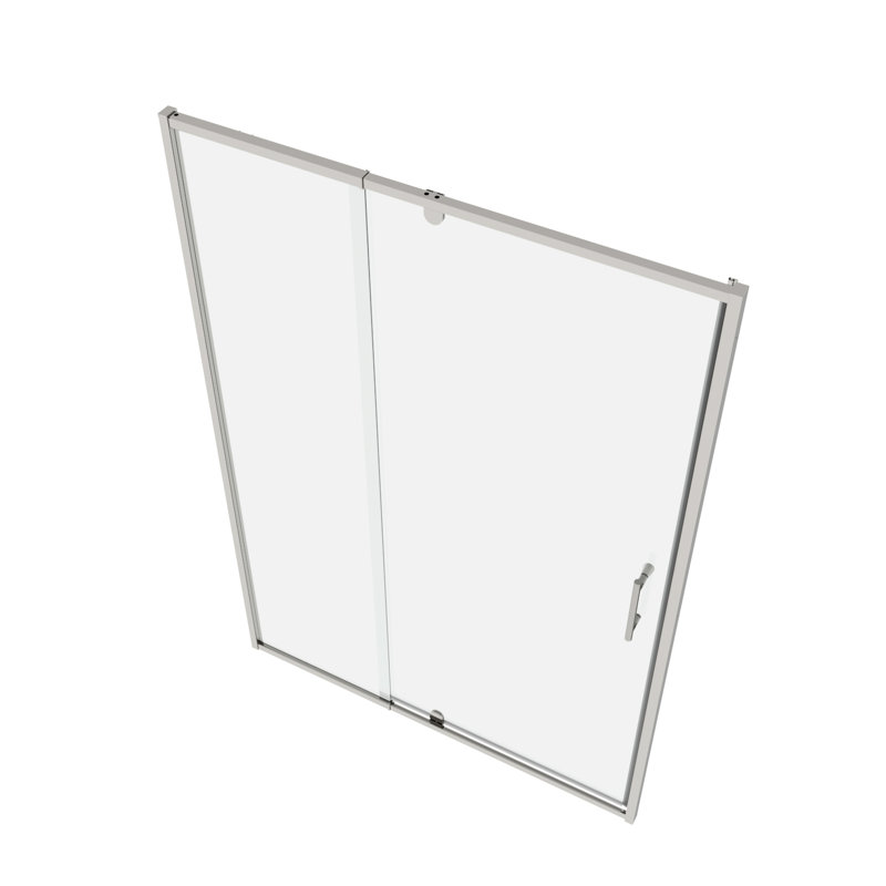 38 - 42" W X 71" H Pivot Swing Shower Door, 1/4" Tempered Glass, Finish, Reversible Install, Magnetic Close, Leak Resistance Feature Glass Width Height, Tempered, , Reversible, Leakage Control