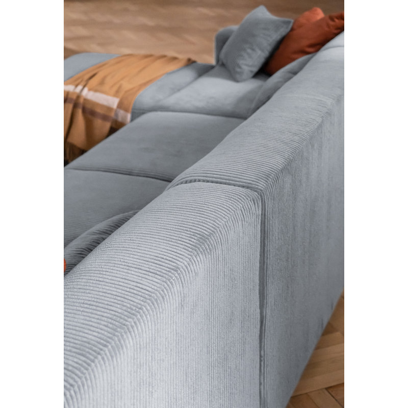 Cuddly Mia Corner Sofa Bed U-Form, Right facing, Light Grey