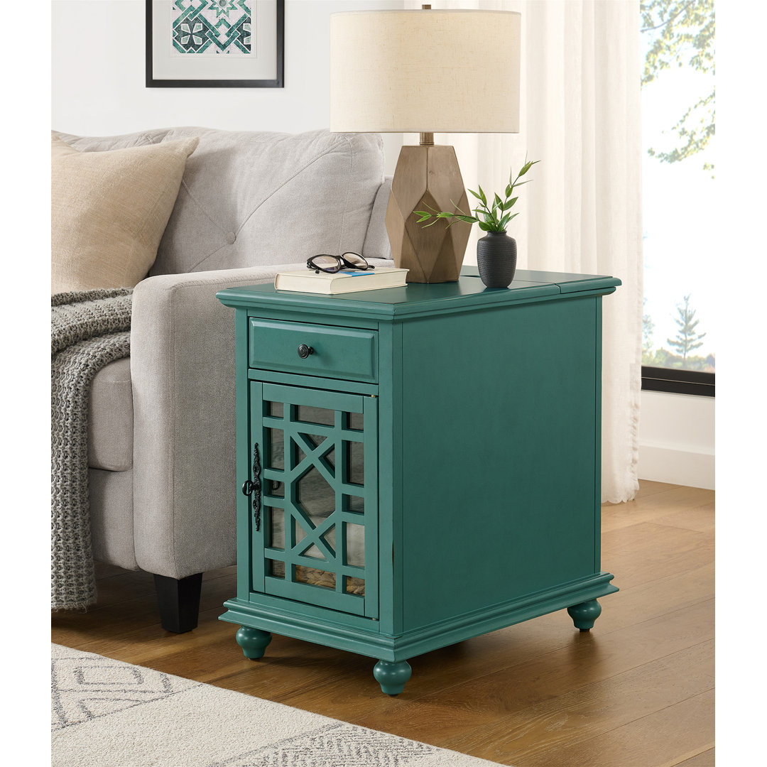 Ahmara End Table with Storage and Charging Station Three Posts™ 