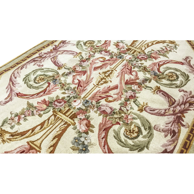 Hand-Knotted High-Quality Green Area Rug