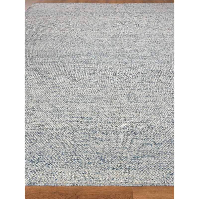 Rhodes Handmade Flatweave Blue Area Rug, Rectangle 8' x 10'