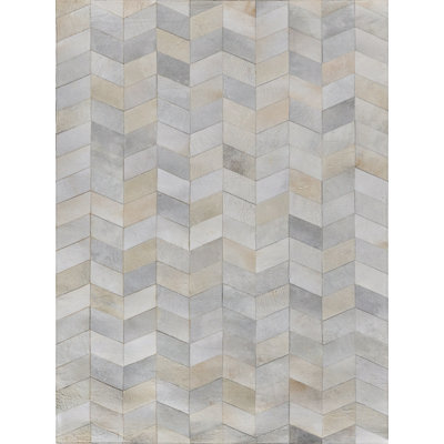 Natural Hide Cowhide Geometric Indoor Rug