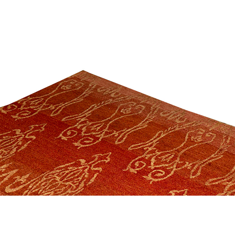 Ikat Area Rug in Rust/Gold