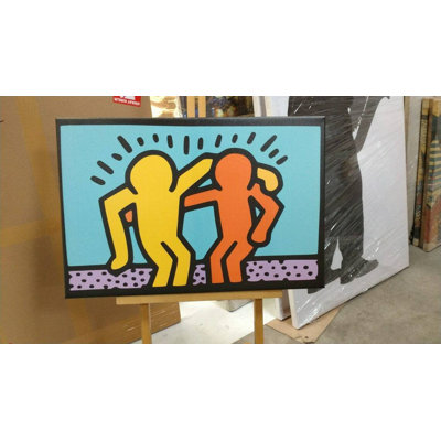 Wall Art For Living Room Bedroom Decor - Keith Haring Best Buddies Pop Art Canvas Perfect Gift For Brother On Canvas Print -  Ebern Designs, 214415B5C0E841C084CF590002E9CF1E