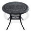 Ensemble de salle à manger en aluminium coulé 5 pièces 5 pièces, comprenant 4 chaises pivotantes et une table ronde de 35,43 po avec structure noire-311163716