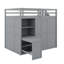 Lit mezzanine avec garde-robe, bureau et tablettes-1076254575