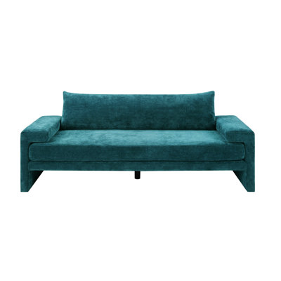 Chenille Upholstered 3-Seater Sofa with Wide Armrests