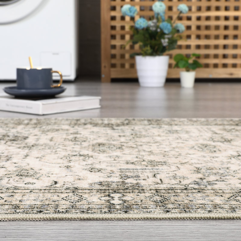 Washable Oriental Area Rug, Rectangle 5' x 7'