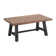 Adam 42" Wide Rustic Industrial Solid Wood 3 Piece Coffee Table Set With 2 Side Tables